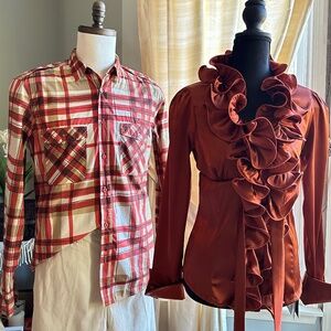 Burberry Brit Men's Nova Check Plaid Long Sleeve Button Down Shirt